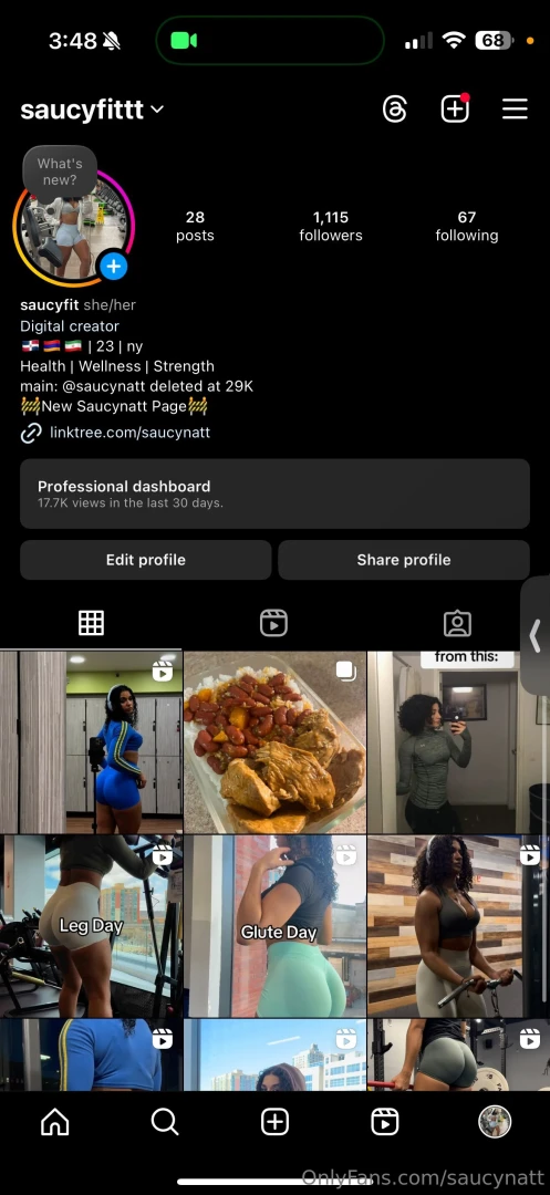 Please follow saucyfittt on instagram since saucynatt is gone it will 