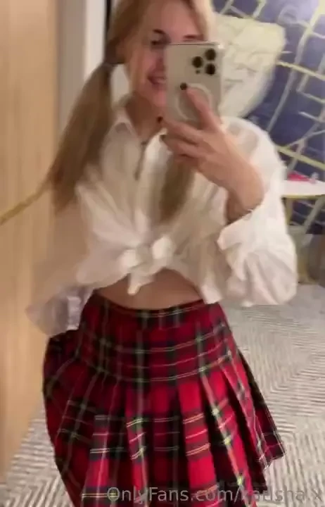 I love hanging out in front of the mirror in short skirts it looks so 