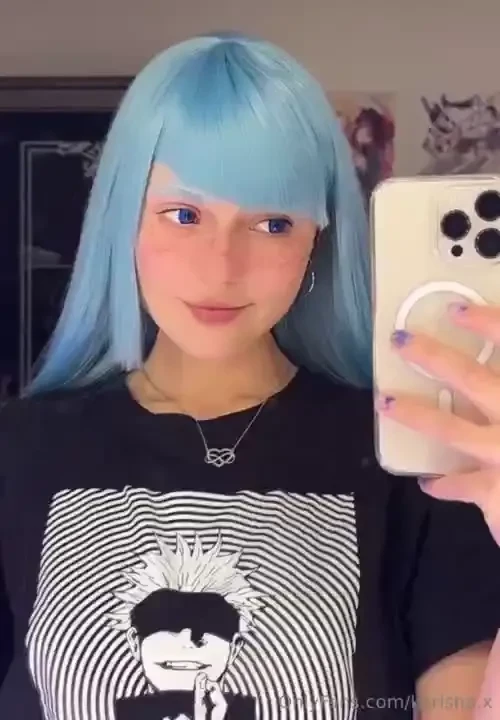 In a world of blue hair where every strand is a drop of celestial 