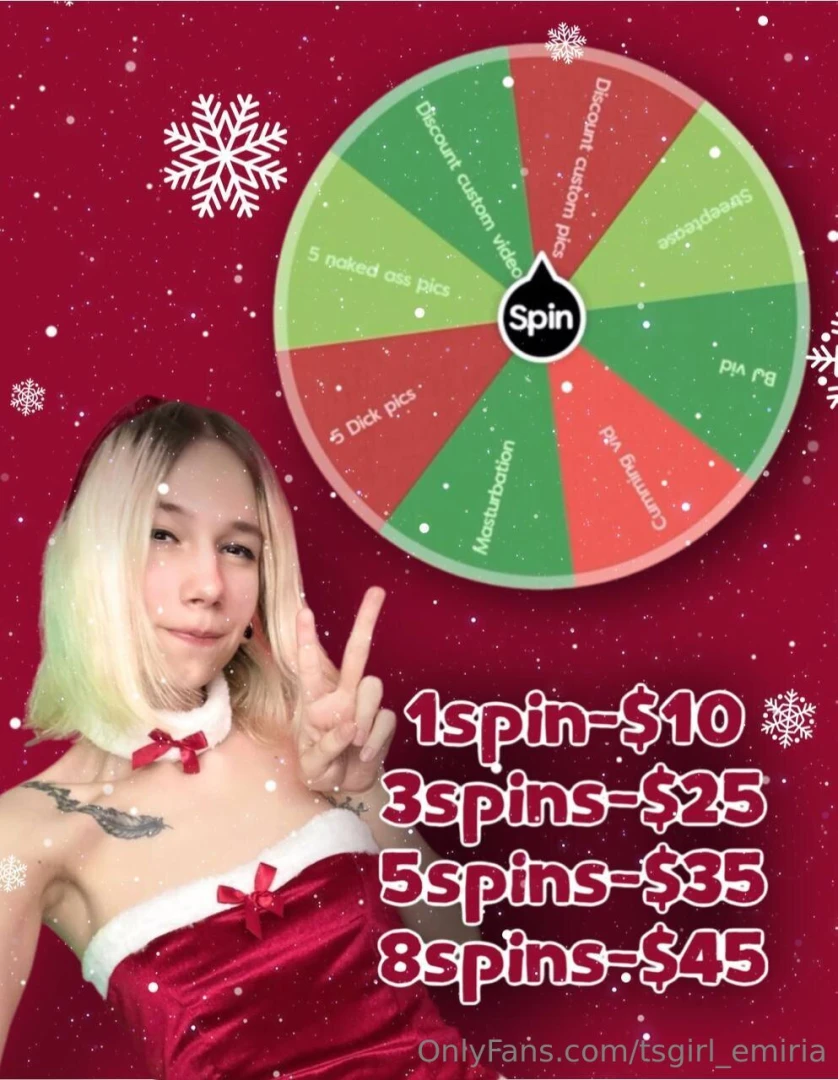 What s waiting for you on the wheel spin to find out 1 spin - 10 3 