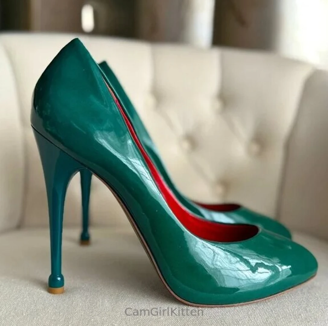 Buy me dis pair of teal patent leather heels part 1 