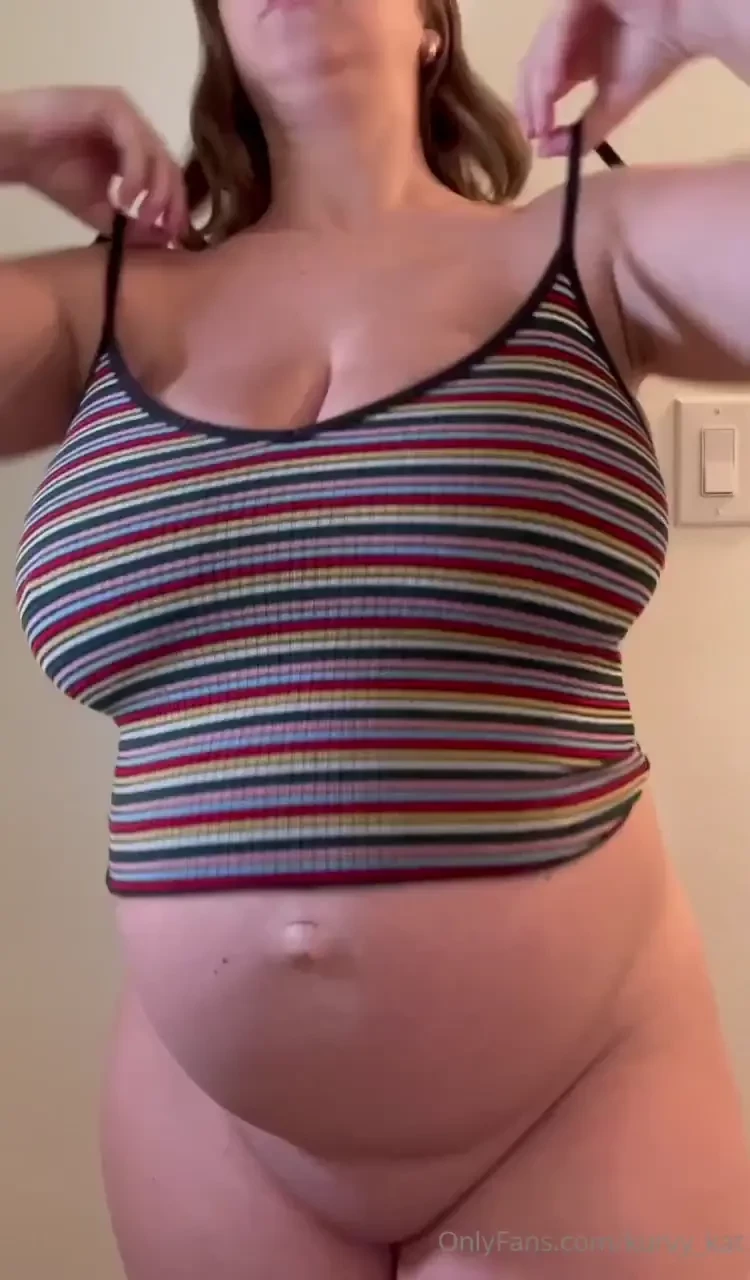 Trying on some pre-pregnancy clothes full video available 