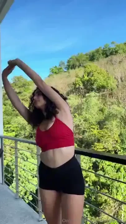 Time to work out do you think you can keep up with me 