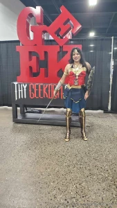 Me cosplaying as wonder woman at a convention last year any tips will part 1