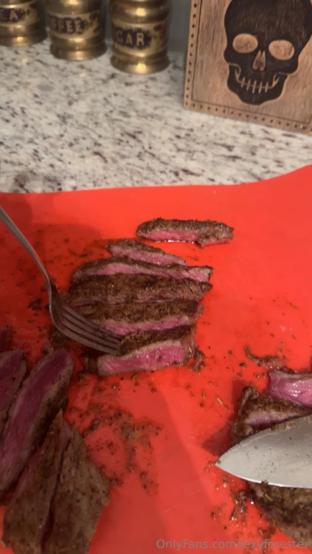 The steak almost tastes as good as i do let me cook for you i ll give part 1 