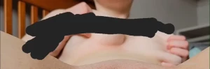 Freshly shaved pussy features gentle pussy rubbing