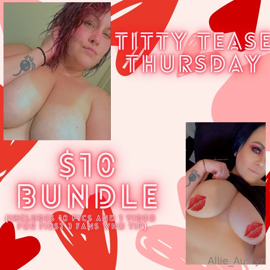 Titty tease thursday unlock the bundle by tipping 10 so i can send you 