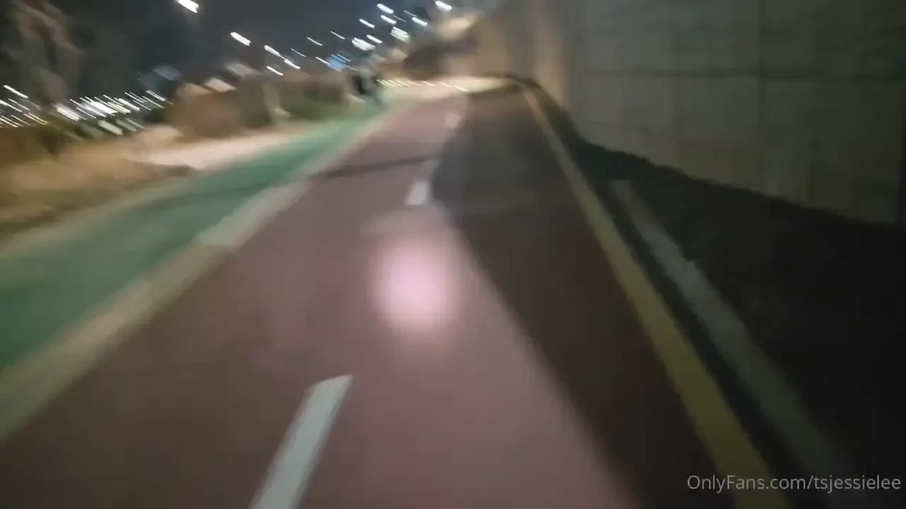 Midnight biking cool breeze feels good 