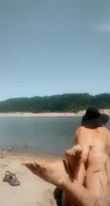 Try not to get a boner at the all nude beach while i tease you from