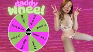 Daddy wheel 4 different big prizes 1 spin for 50 or 2 for 75