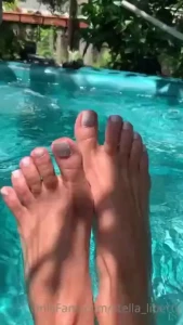 Easing into the day with a hot tub soak and toe gazing