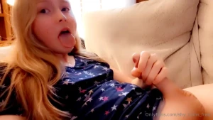 Watch the cum drip off my tongue