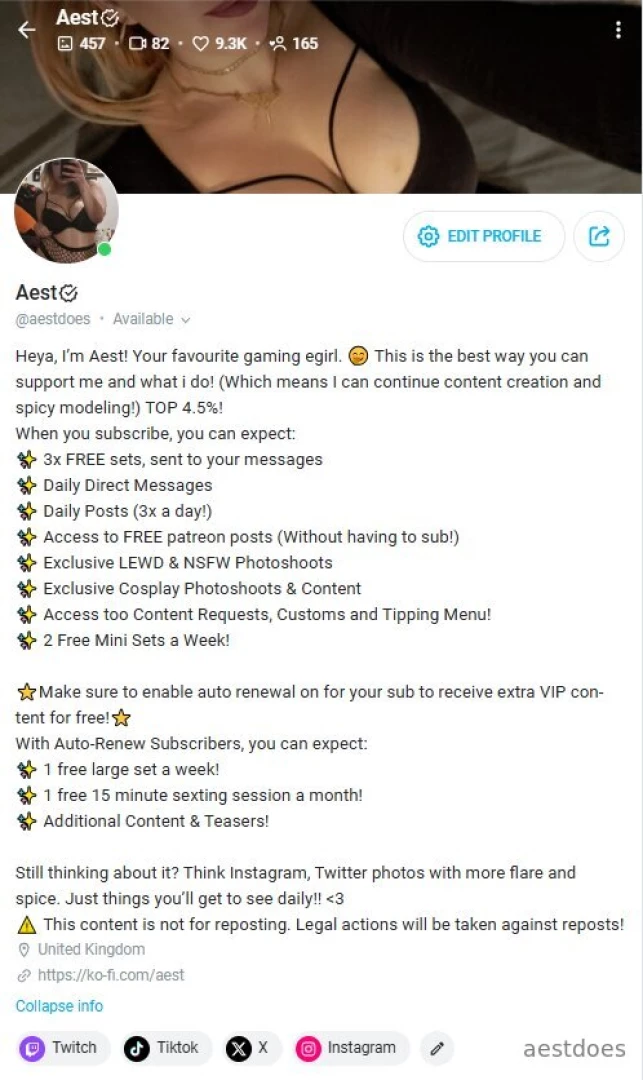 New bio information on perks lt 33 