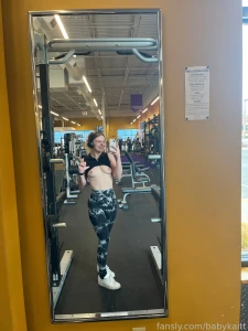 Teasing the gym boys with my boobs