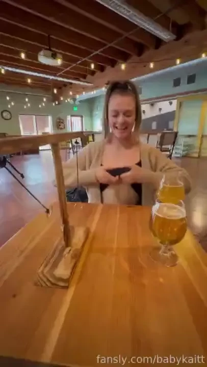 Co guess what brewery i m at flashing my tits 