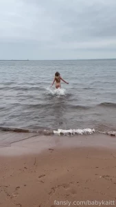 Skinny dipping in lake superior