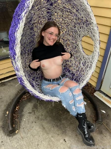 Cute lil swing outside of this thai place i tried yesterday part 2