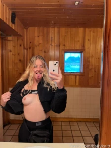 Bathroom boobs