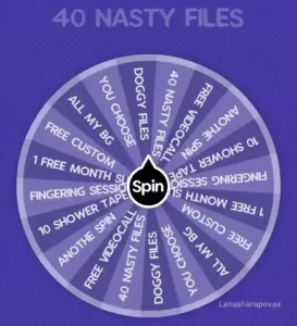 Filthy spin the wheel 1 spin - 5 3 spins - 10 limited spots only