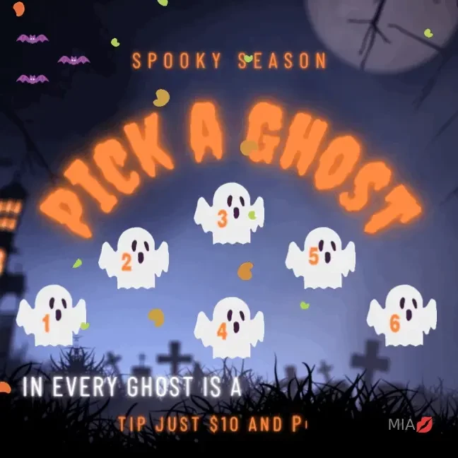 Pick a ghost tip just 10 any ghost you choose has top prizes keeping 