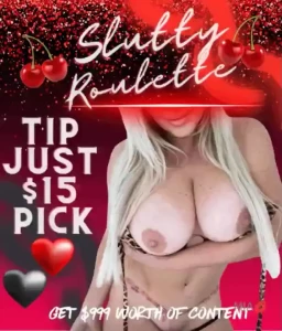 Slutty roulette tip to play pick red of black tip 15 and tell me which