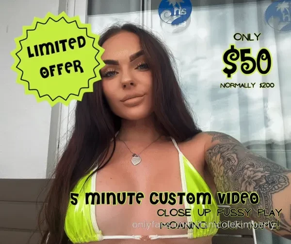 5 5 minute custom worth 200 for only 50 never done a custom offer this 