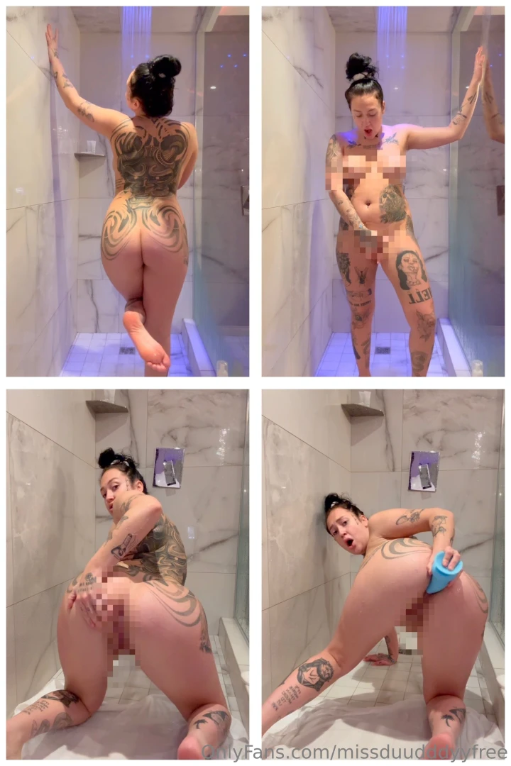 New solo anal after my shower i fuck my ass with my vibrating tentacle 