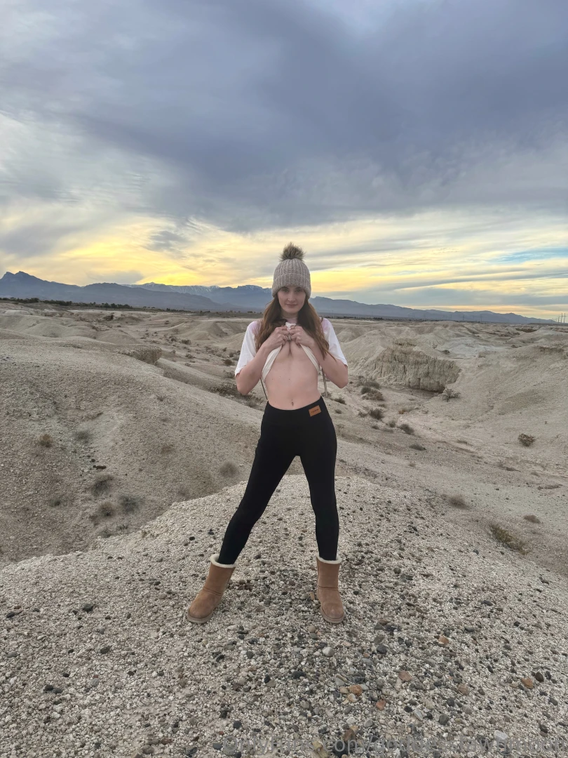 Set 2 4 of a naughty desert hike 14 photos of me teasing you showing 