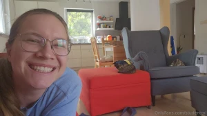 Me gerta and gustav chilling in our new home