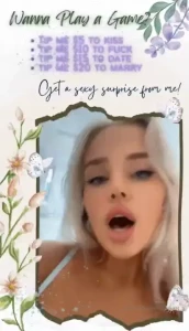 Wanna play a game tip me 5 to kiss tip me 10 to fuck tip me 15 to date part 1