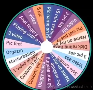 Come spin my wheel 10 1spins 15 2spins 20 3spins 25 4 spins send the