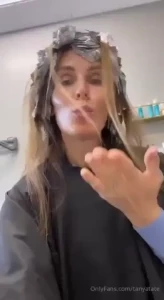 Mummy at the hair salon getting beautiful for you all all tippers who