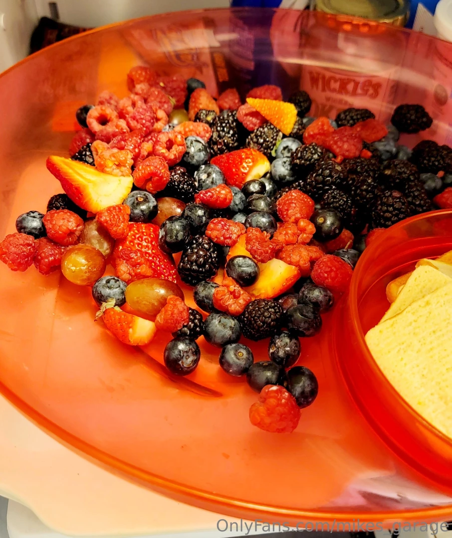 About to devour this platter anyone else want to taste my fruit and 