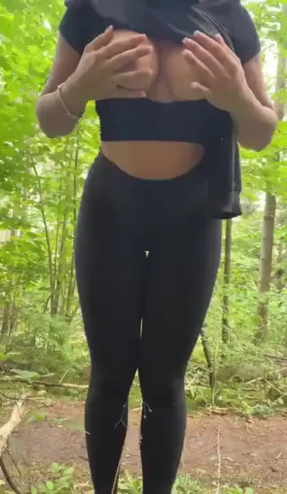 The hiking trail was boring so i stopped for some fun to bad nobody 