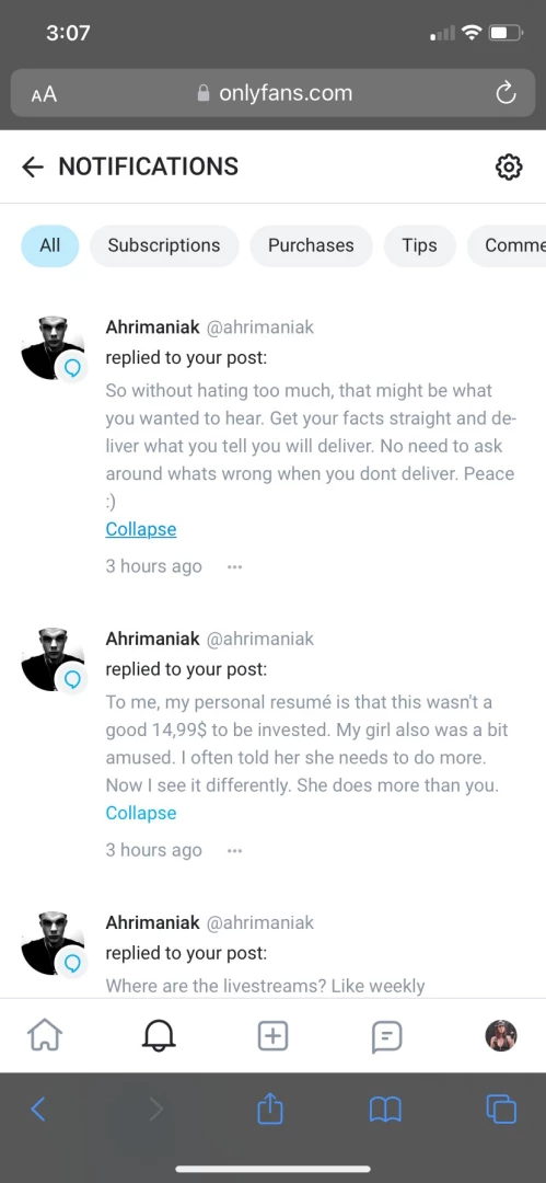 Also i d like to address this asshole i do go live no one is ever on 