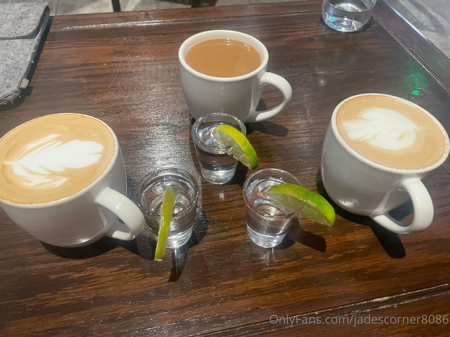 Tequila shots and coffee 