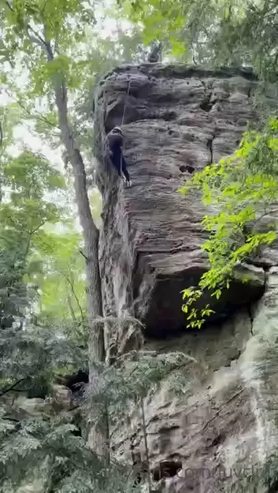 Look a video of me repelling from 90ft overhang i lived don t worry 