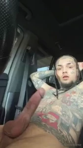Watch me stroke my big cock and cum all over my car