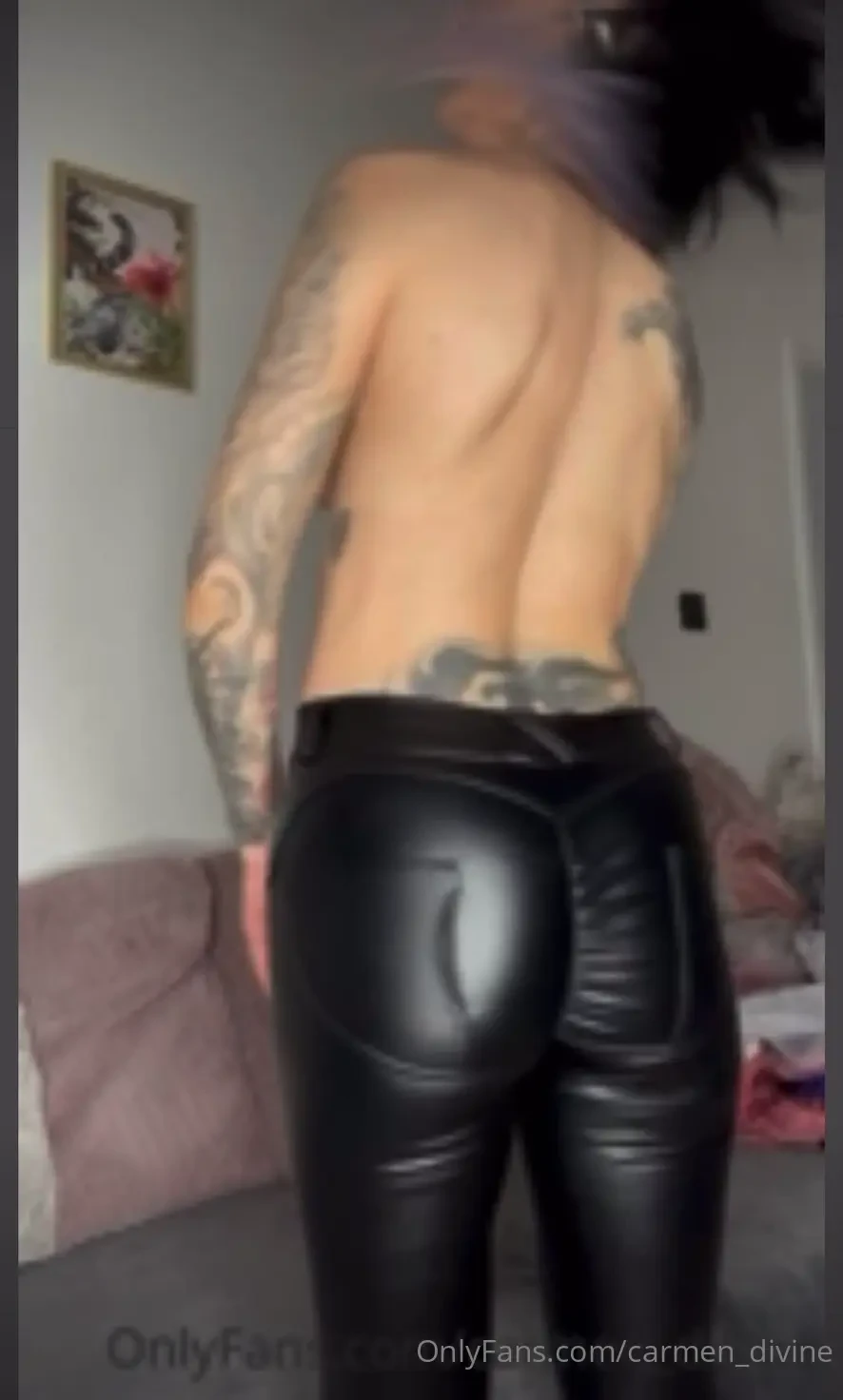 Fucking my tight pussy without taking my latex trousers off just the 