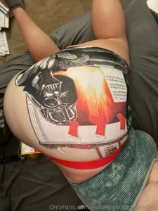 Stockings were hung by the chimney with care it hopes that darth vader