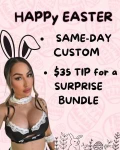 Happy easter hope your day is full of treats teasing and a very bad