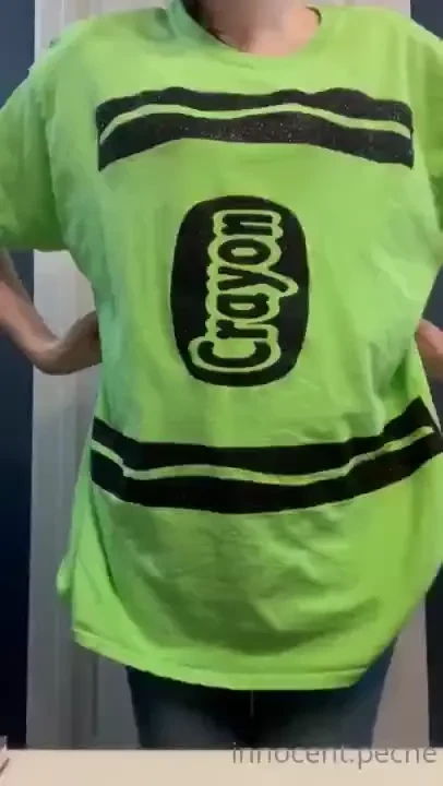 I know my shirt is a little big but it was fun to see my tight figure 