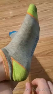 Taking off my sweaty socks after a nice hike look at those huge feet