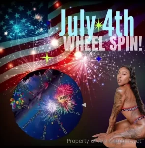 4th of july wheel spin baby 15 20 tip or dm me now to play