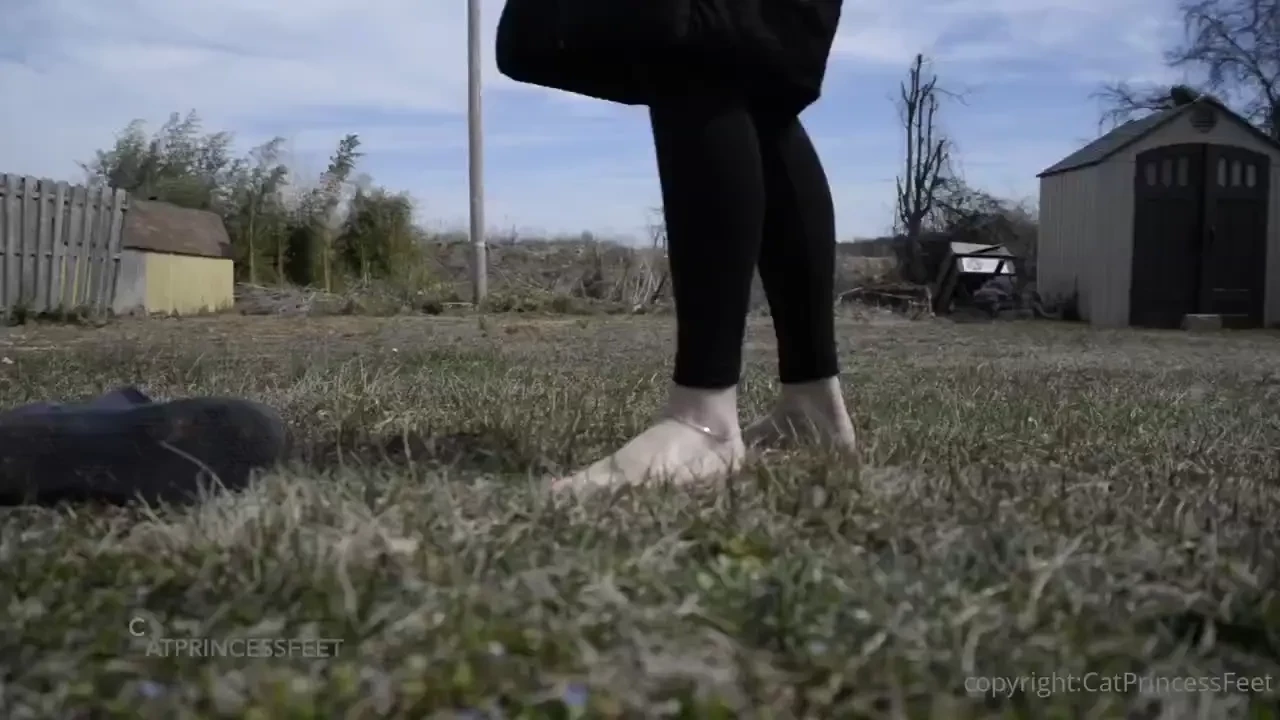 Unzip my boots and slip out of them barefoot in the backyard i prance 