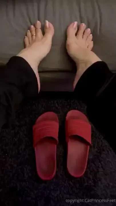 Morning feet slides with heavy imprints and dangerously long big part 1 