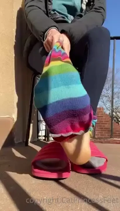 Sock removal and dangle slow motion happy sunday part 1 