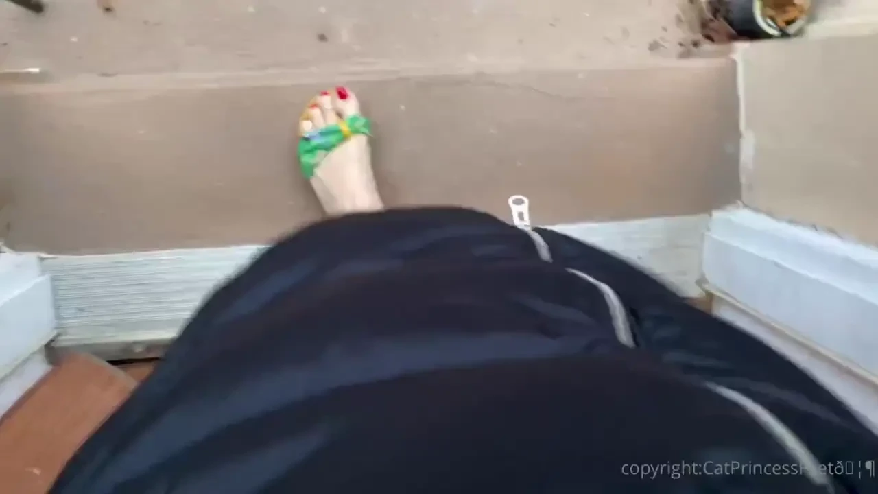 Outside barefoot again enjoy 