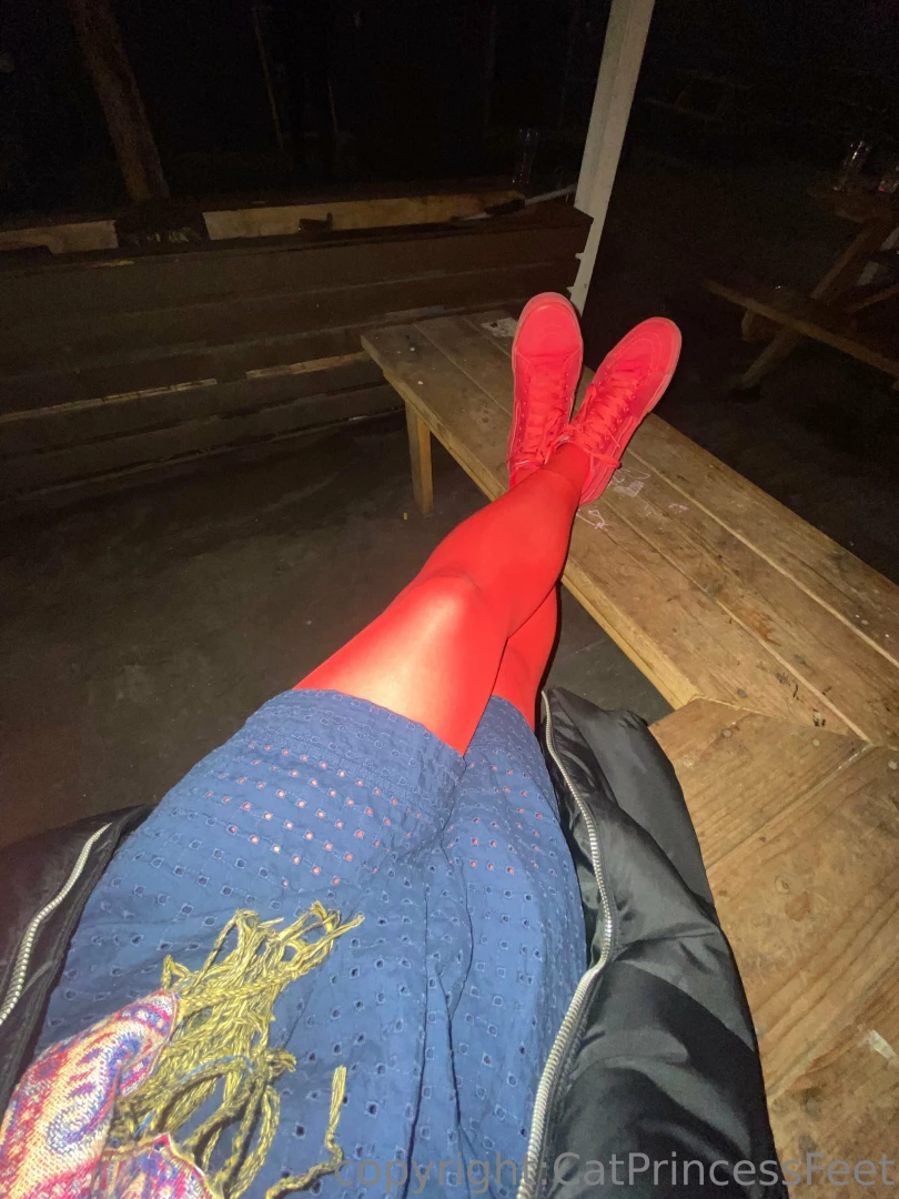 catprincessfeet - Tonights red tights and crazies part 1 