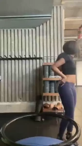 Having some nudey fun in the gym this morning gym public ebony